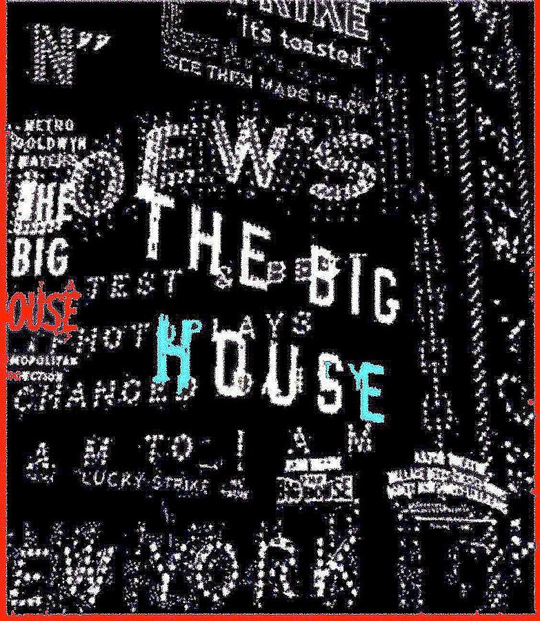 The Big House collage Walker Evans photo Times Square New York 1930 color and frame added 2010 Photograph by David Lee Guss