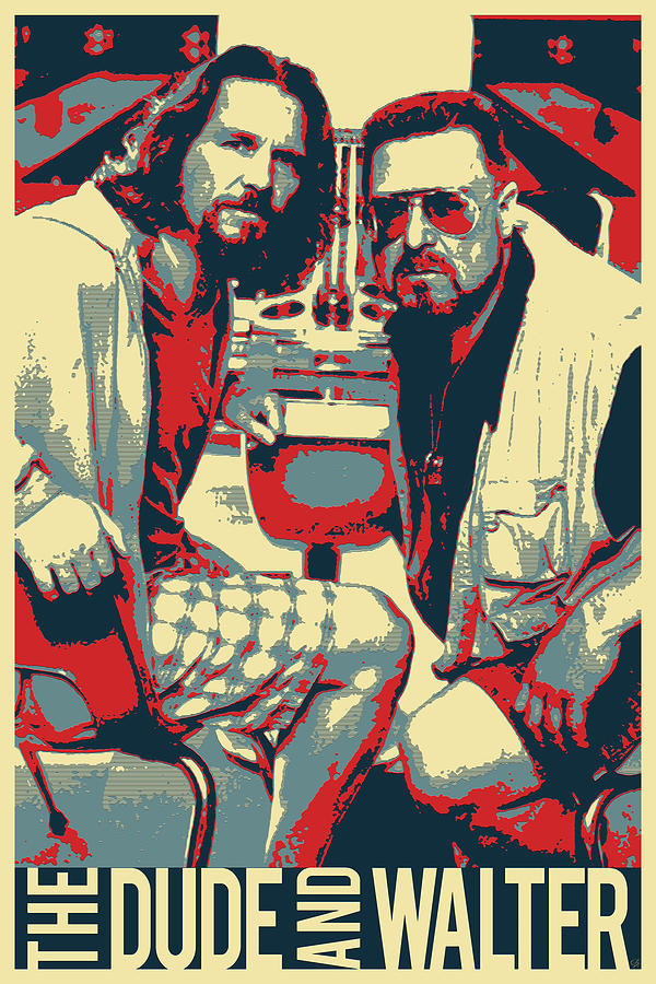 The Big Lebowski Revisited - The Dude and Walter Digital Art by Serge Averbukh