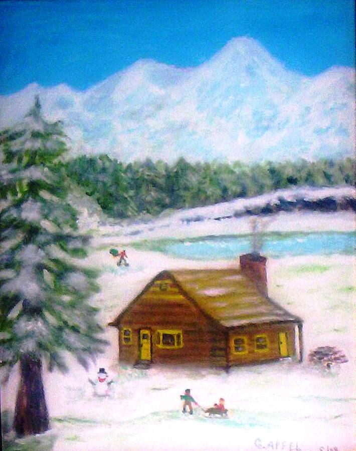 Pine Trees Painting - The Big Pine by Gloria M Apfel
