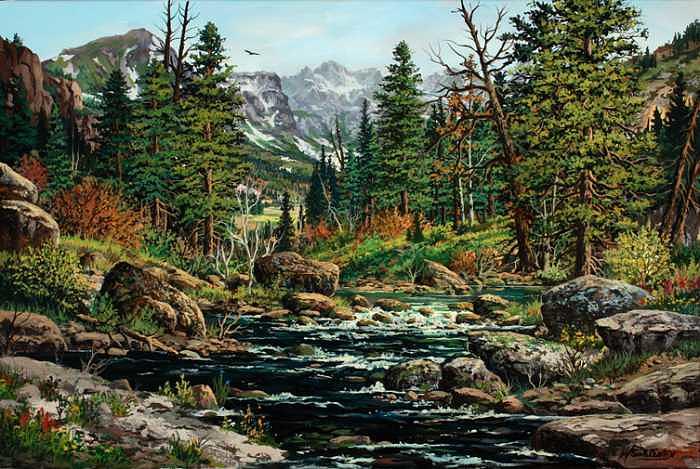 The Big Thompson River Painting by W Scott Fenton The Big Thompson River Painting by W Scott Fenton