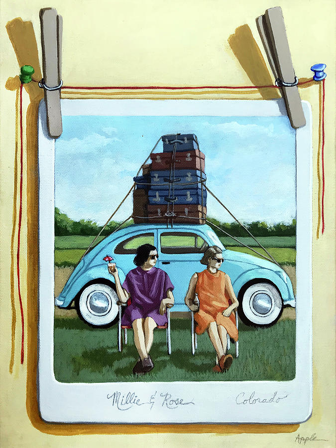 The Big Trip- oil painting Painting by Linda Apple