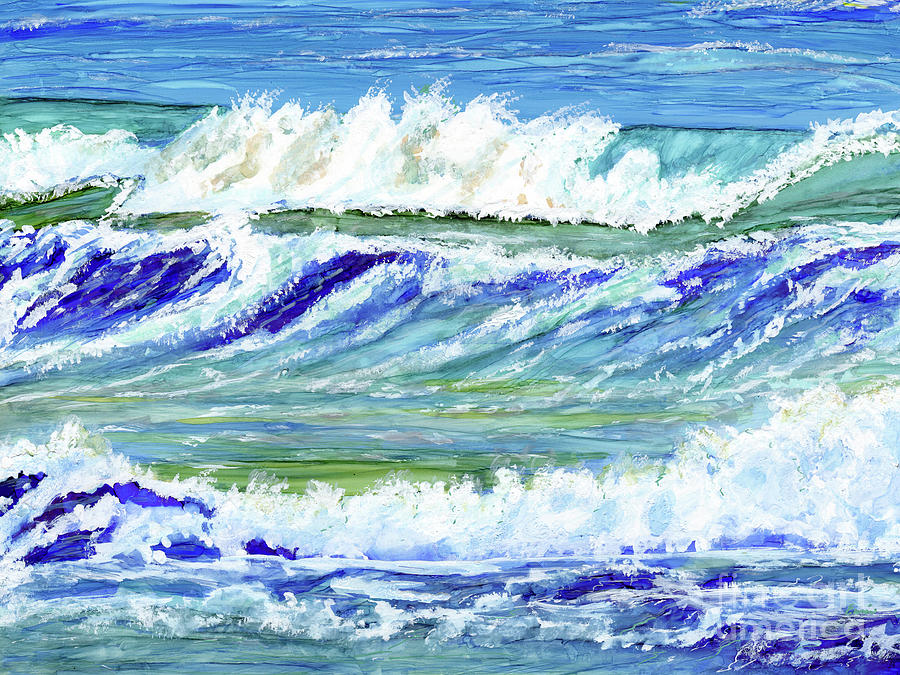 The Big Wave Painting by Eunice Warfel