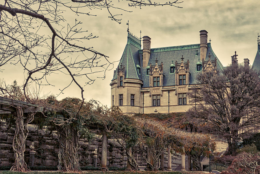 Architecture Photograph - The Biltmore Mansion in the fall by Robert FERD Frank