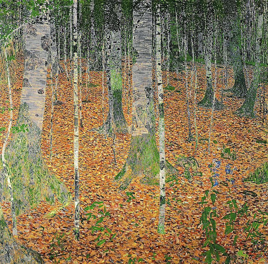 mirakel kompression Diktere The Birch Wood by Gustav Klimt Painting by Gustav Klimt