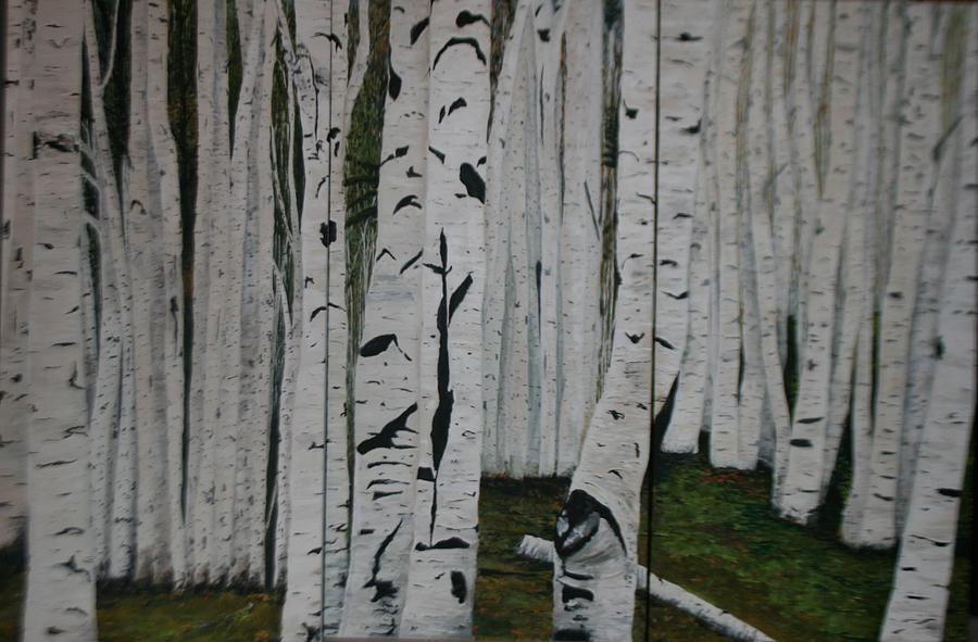 The birches.. Painting by Betty-Anne McDonald