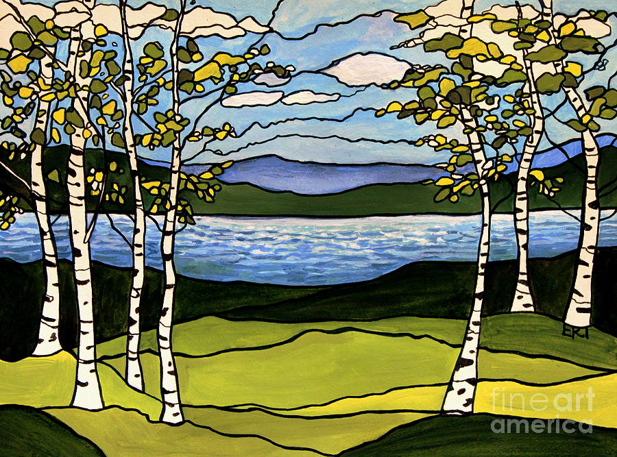 The Birches  Painting by Elizabeth Robinette Tyndall