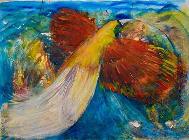 Bird Painting - The Bird of Paradise by Joycelin Leahy