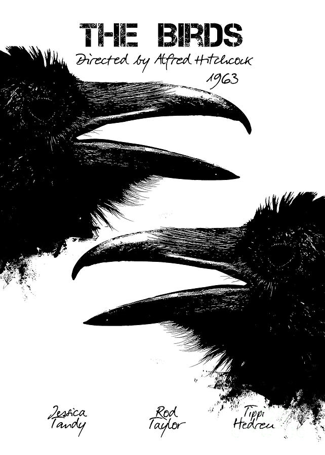 The Birds by Alfred Hitchcock Digital Art by Justyna Jaszke JBJart