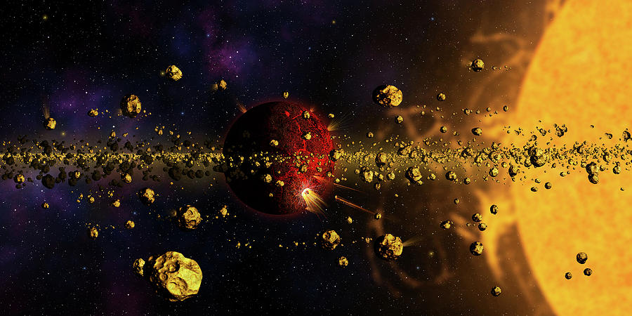 Interstellar Digital Art - The Birth of a Planet by Philip Cruden