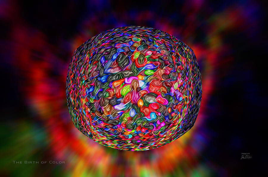 Abstract Digital Art - The Birth of Color by Joe Paradis