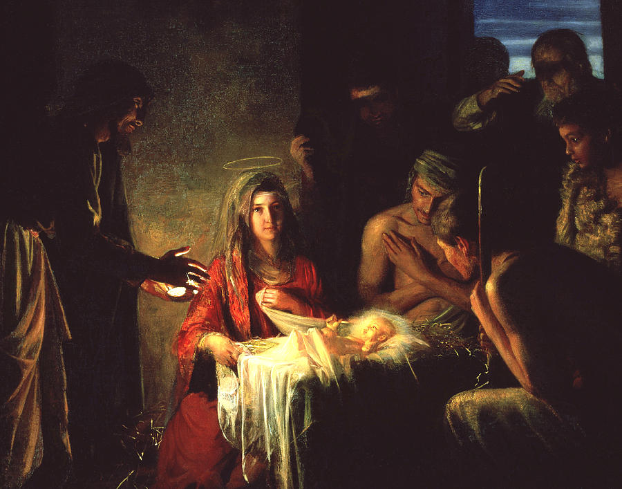 Jesus Christ Painting - The Birth of Jesus Christ by Carl Bloch
