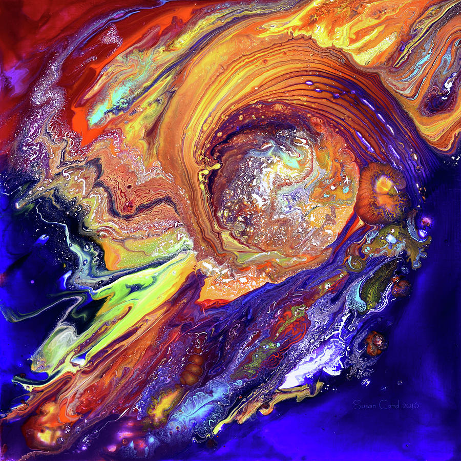 Cosmic Painting - The Birth Of Something Wonderful by Susan Card