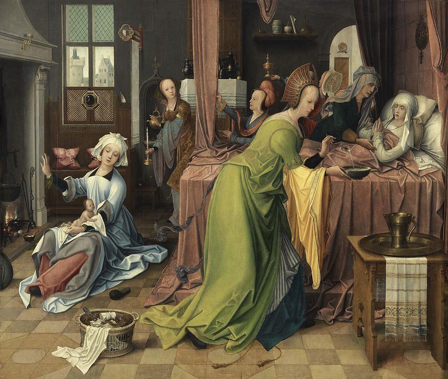 The Birth of the Virgin ca. 1520, Jan de Beer Painting by Celestial Images