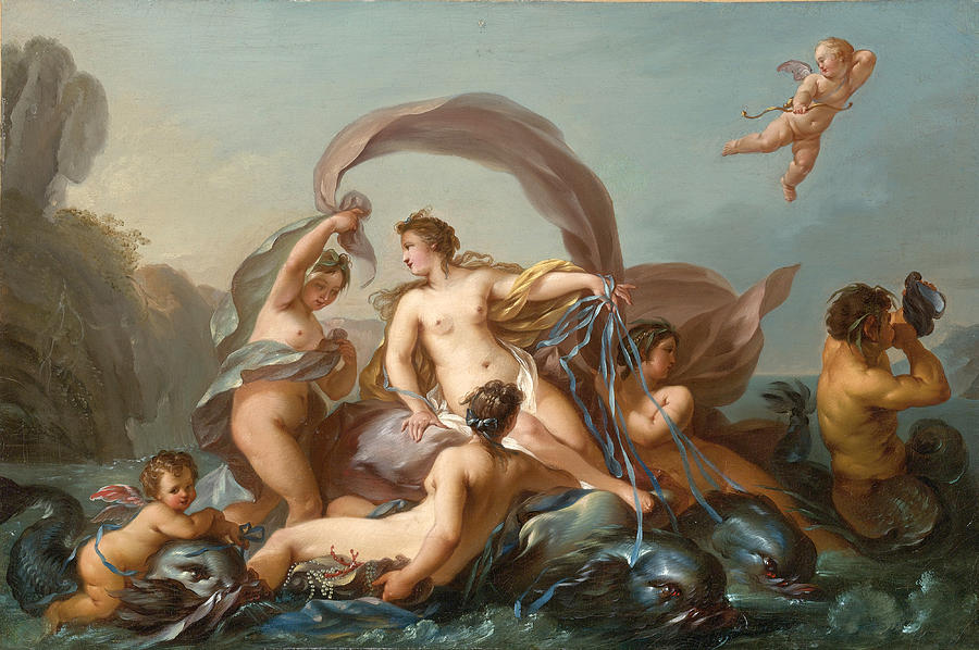 The Birth of Venus Painting by Attributed to Jean-Baptiste Marie Pierre