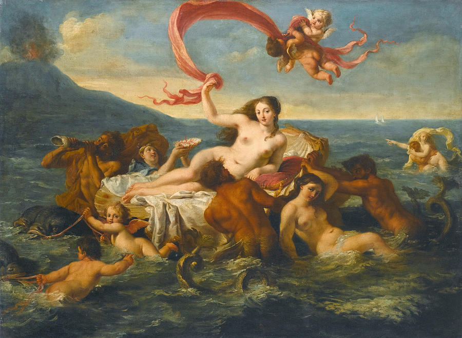 The Birth Of Venus Painting - The Birth of Venus #2 by Attributed to Noel-Nicolas Coypel