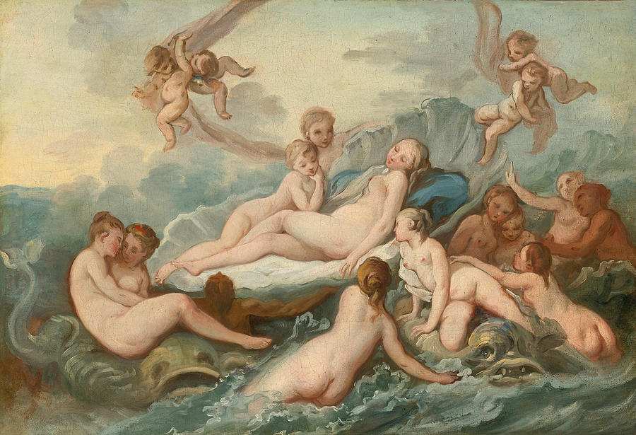 The Birth of Venus Painting by Attributed to Pierre Charles Tremolieres