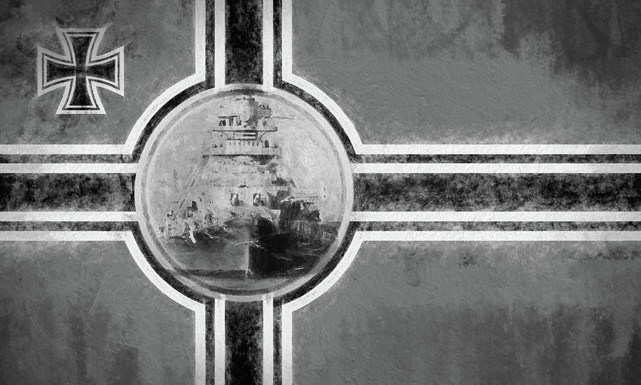 The Bismarck in Black and White Photograph by JC Findley