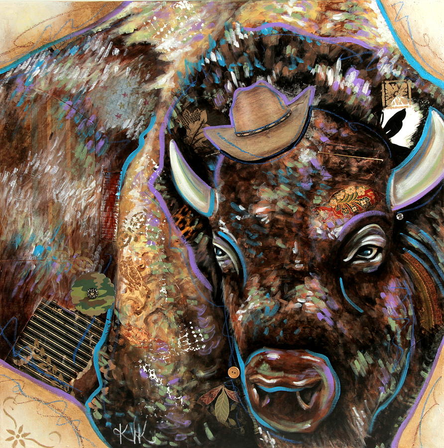 The Bison Mixed Media by Katia Von Kral