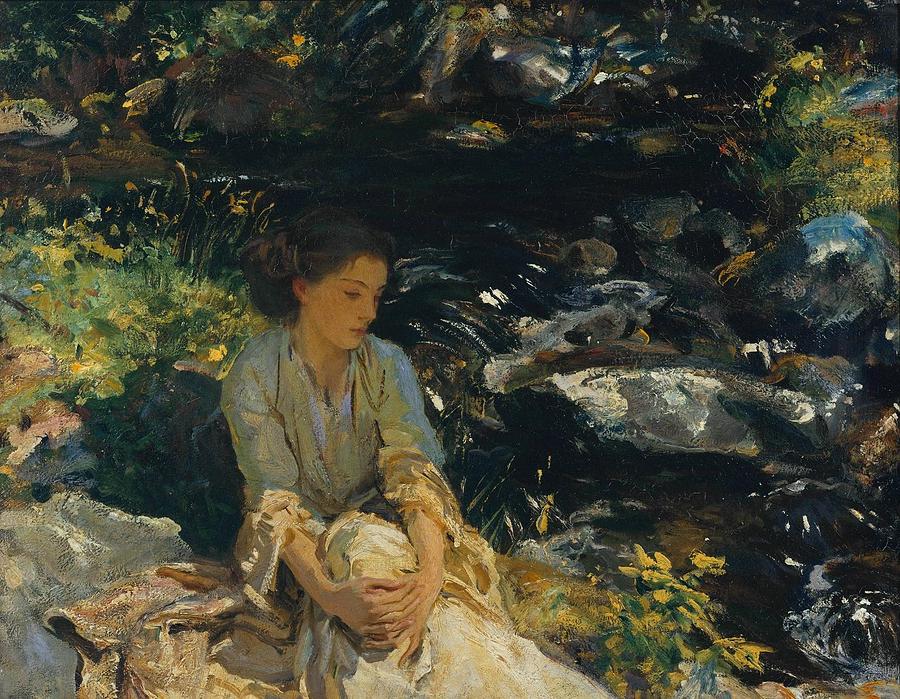 Garden Painting -  The Black Brook by John Singer Sargent