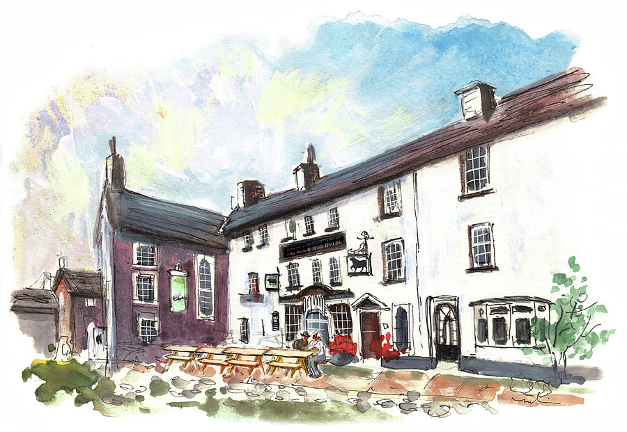 The Black Bull Hotel In Reeth Painting by Miki De Goodaboom