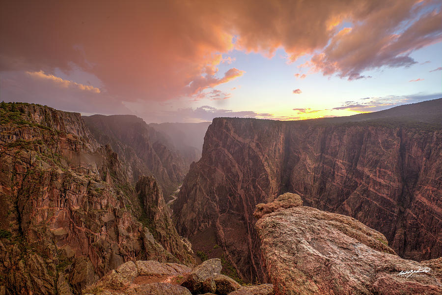 Sunset Photograph - The Black Canyon of the Gunnison by Rowdy Winters