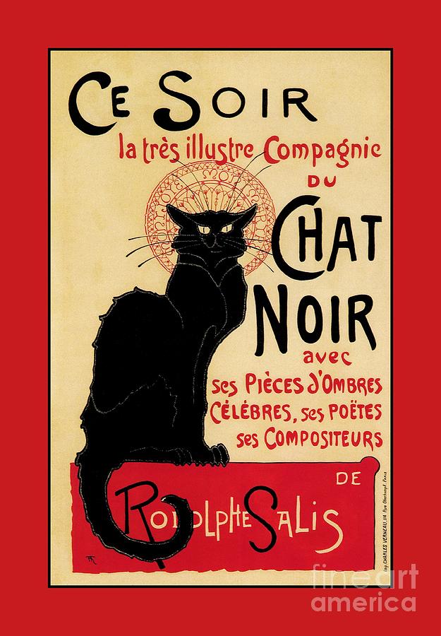 The Black Cat Le Chat Noir Digital Art by Heidi De Leeuw