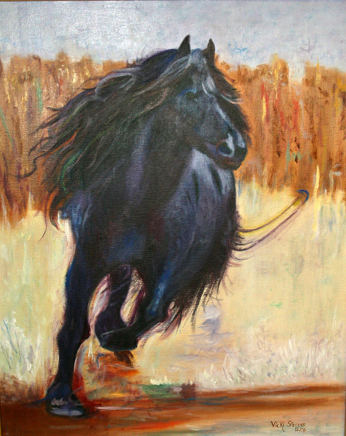 The Black Horse Painting by Vicki Stevens - Fine Art America