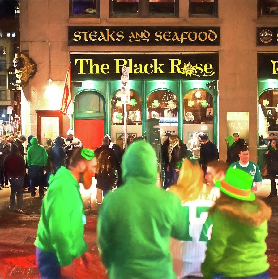 The Black of Rose at Saint Patricks Day Boston MA Photograph by Toby McGuire