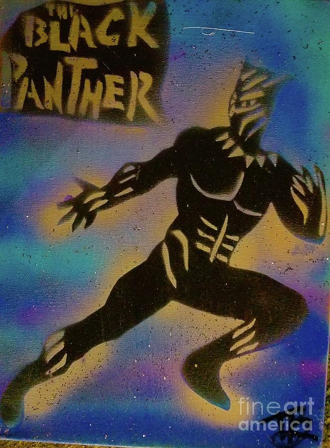 THE BLACK PANTHER true blue Painting by Tony B Conscious