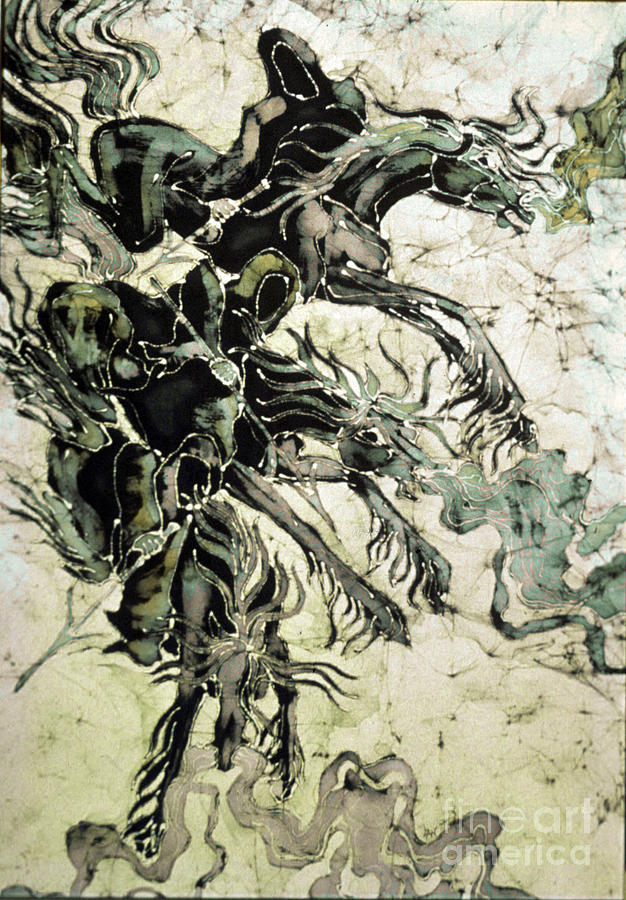 The Black Riders Descend Tapestry - Textile by Carol  Law Conklin
