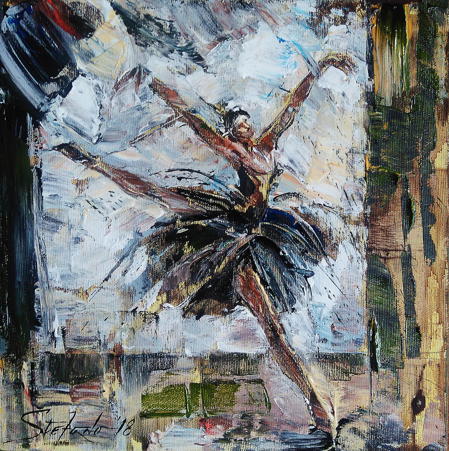 Swan Painting - The Black Swan by Stefano Popovski Swan Painting - The Black Swan by Stefano Popovski