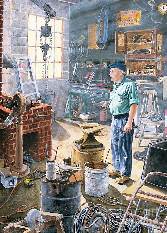 The Blacksmith Painting by Roger Witmer