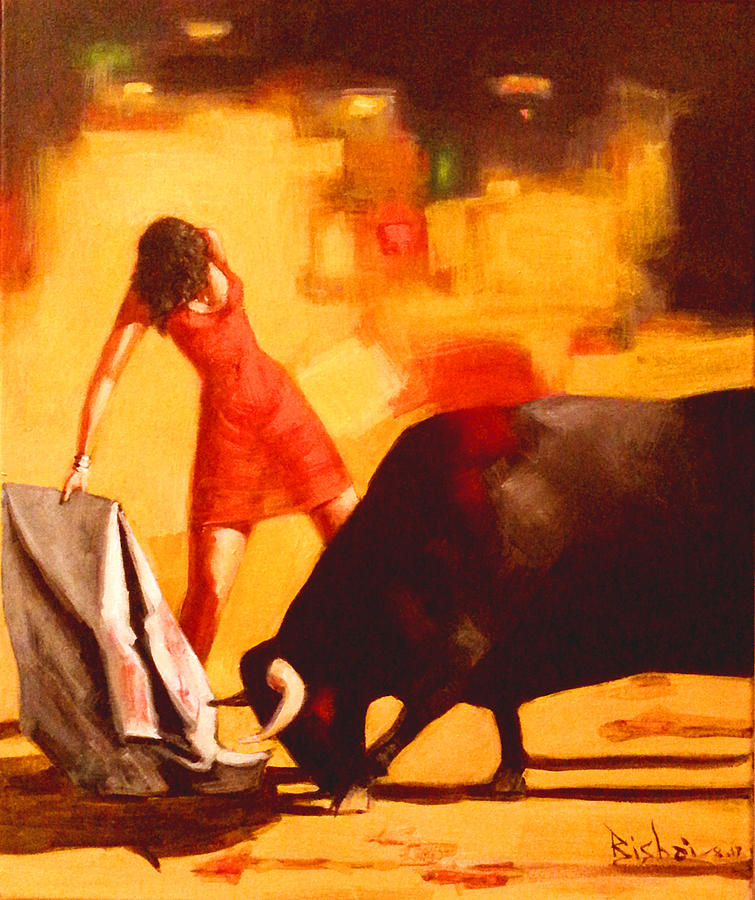 The Blind Bull. Painting by Ihab Bishai
