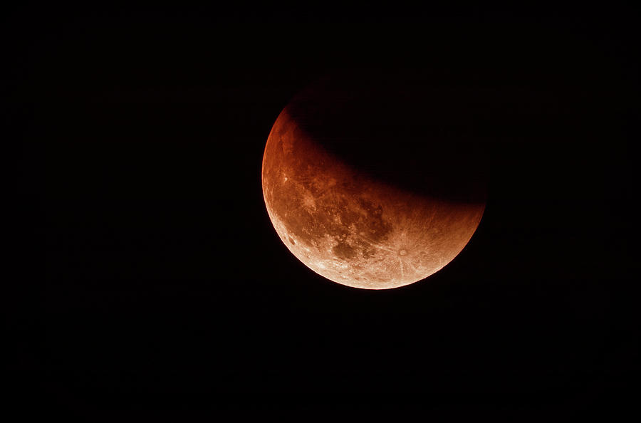 The Blood Moon at Eclipse Photograph by Saija Lehtonen