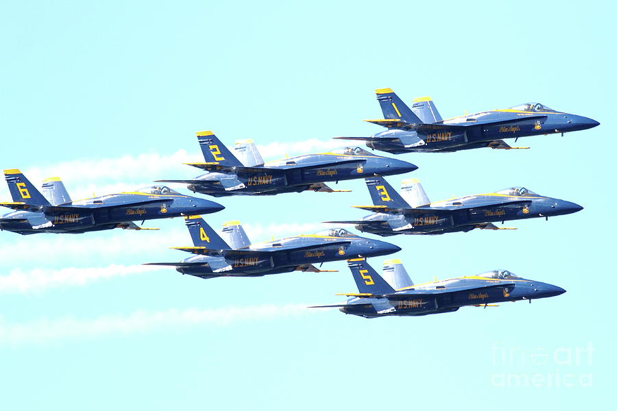 San Francisco Photograph - The Blue Angels Team 2 by Wingsdomain Art and Photography