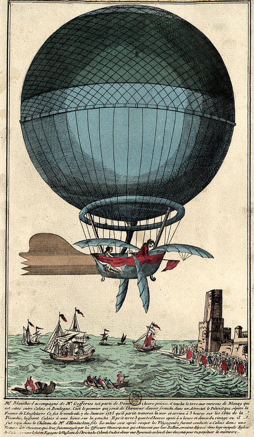 Vintage Drawing - The Blue Balloon by Vintage Pix