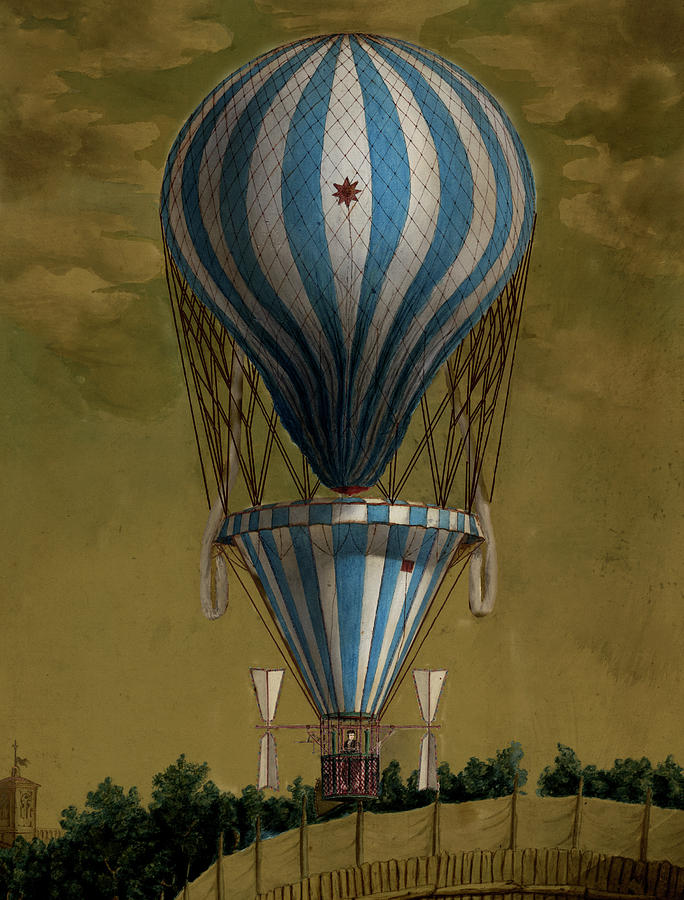 The Blue Balloon Drawing by Vintage Pix