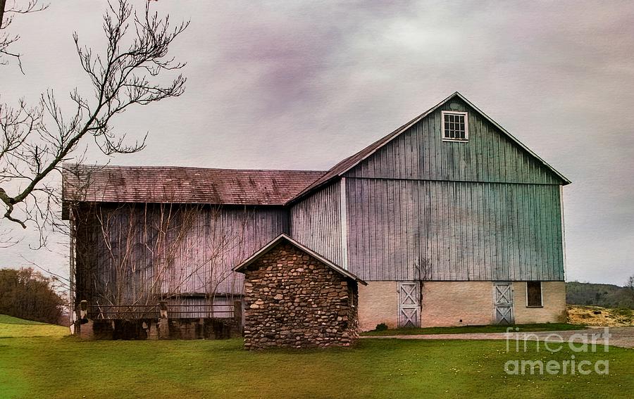 Barn Photograph - The Blue Barn by Lisa Hurylovich