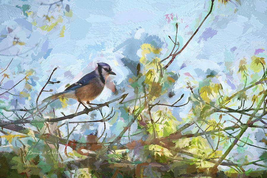 The Blue Bird Digital Art by Bonnie Willis