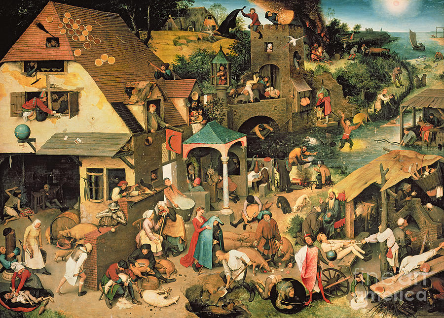 The Blue Cloak Painting by Pieter the Elder Bruegel