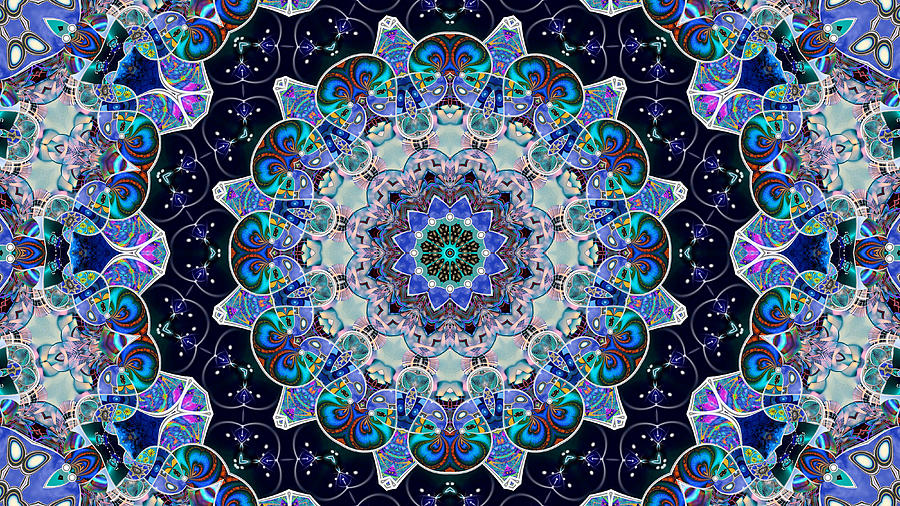 Abstract Digital Art - The Blue Collective 05a by Wendy J St Christopher