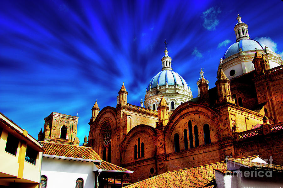 The Blue Domes Of Cuenca II Photograph by Al Bourassa