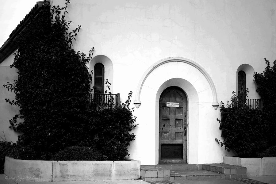 The Blue Door B And W Photograph by Joyce Dickens