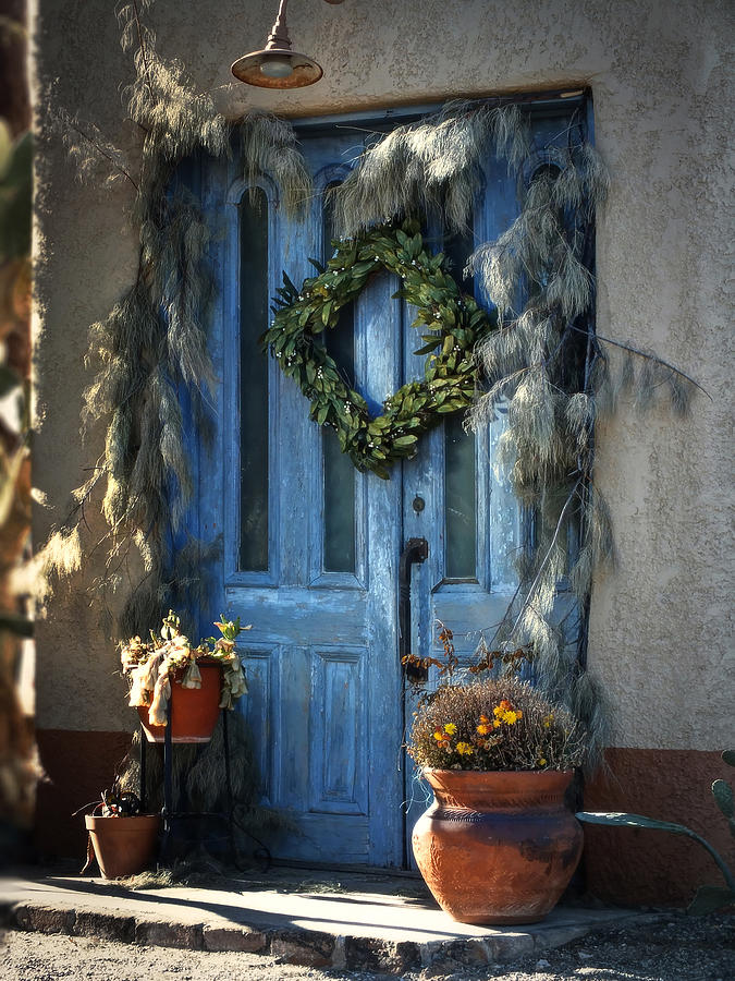 Tucson Photograph - The Blue Door by Lucinda Walter