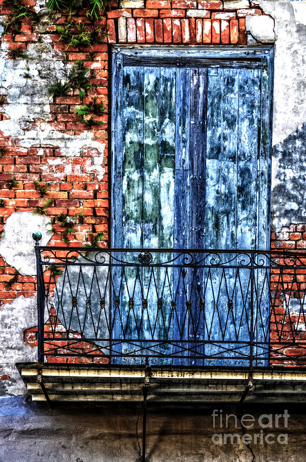 The Blue Door On The Balcony Photograph by Frances Ann Hattier