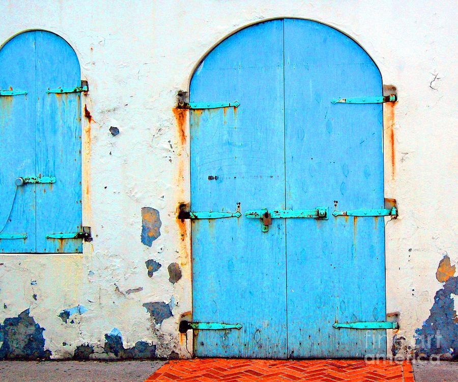 The Blue Door Shutters Photograph by Debbi Granruth