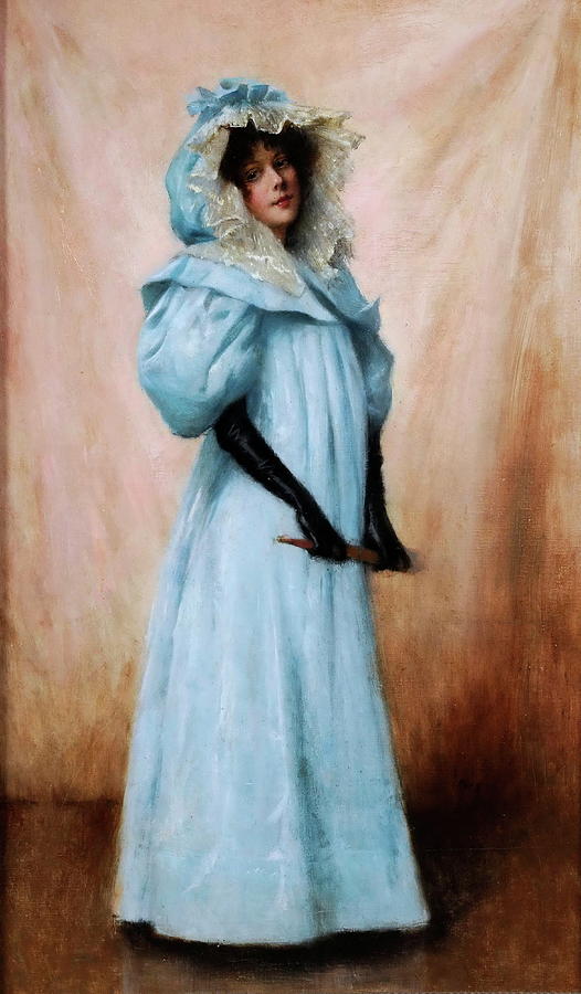  The Blue Dress Painting by MotionAge Designs