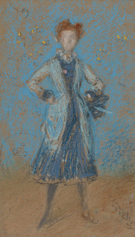 The Blue Girl Pastel by James Abbott McNeill Whistler