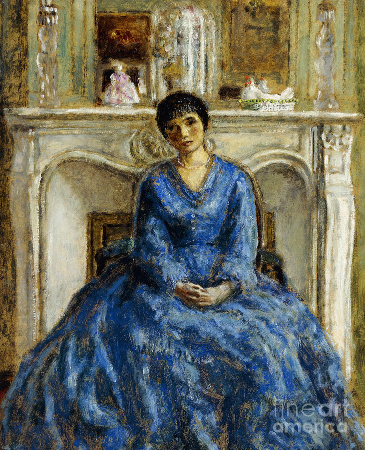 The Blue Gown Painting by Frederick Carl Frieseke
