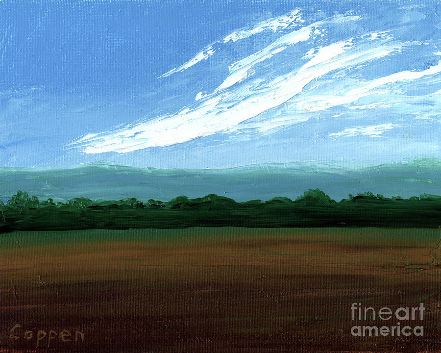 The Blue Hills, The Plowed Fields Painting by Robert Coppen